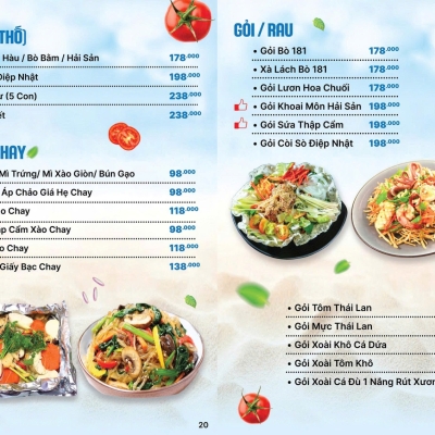 CHÁO - GỎI VÀ MÓN CHAY